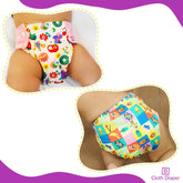 Washable & Reusable Baby Cloth Diaper With Adjustable Size Button (Set of 2)